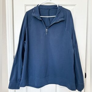 Lululemon Men’s Navy Blue Quarter-Zip Pullover- X-Large